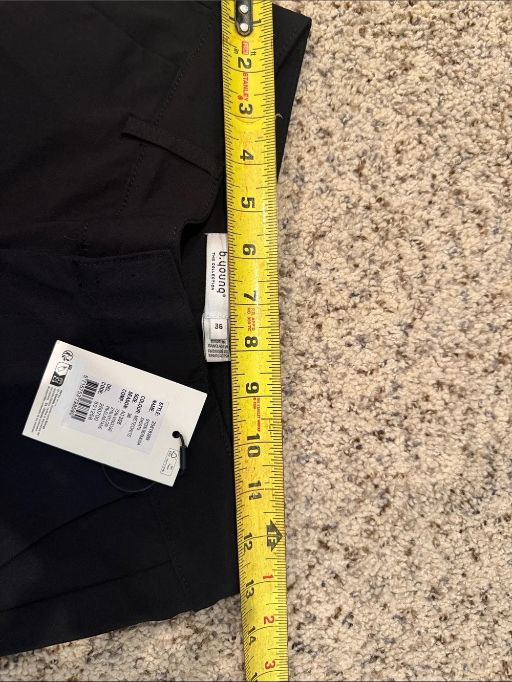NWT b.young BYDIXI Bermuda shorts - black